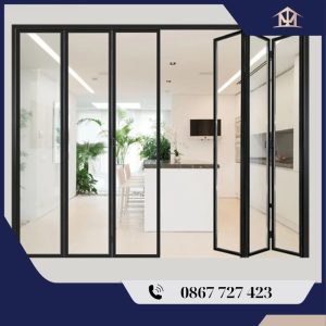 Cửa xếp trượt 6 cánh lùa 2 bên