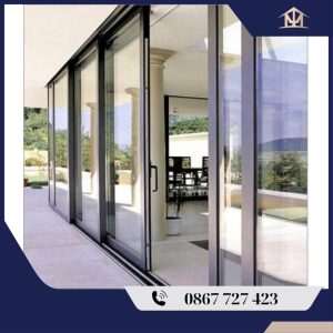 Cửa lùa nhôm kính cường lực xingfa